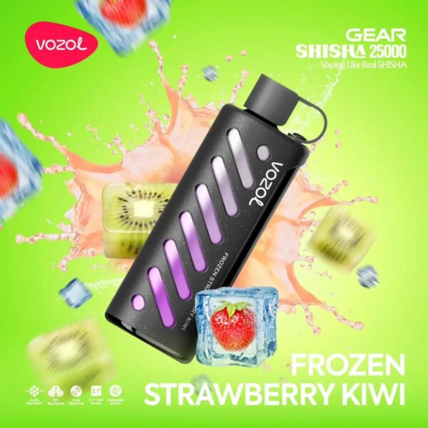 VOZOL GEAR SHISHA 25000 FROZEN STRAWBERRY KIWI
