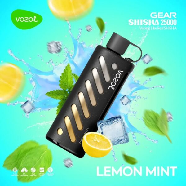 VOZOL GEAR SHISHA 25000 LEMON MINT