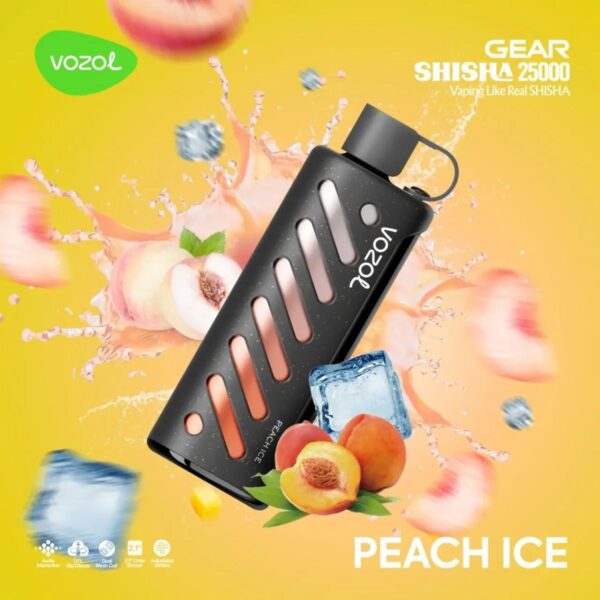 VOZOL GEAR SHISHA 25000 PEACH ICE