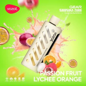VOZOL GEAR SHISHA 25000 PASSION FRUIT LYCHEE ORANGE